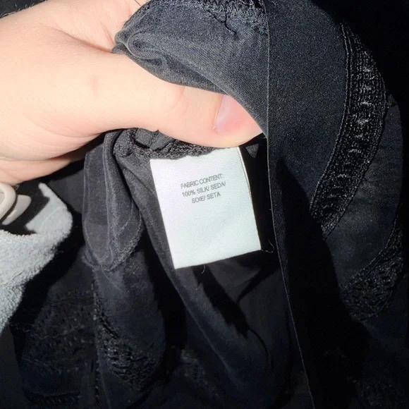 Derek Lam Black Lace Detail Blouse - Picture 7 of 7